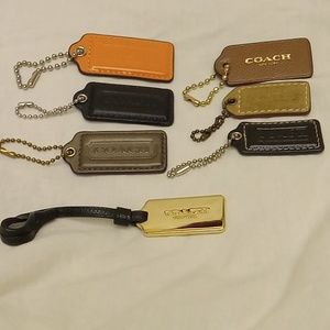 Coach Hang Tags Lot of 7 Fobs Keychain Charms Replacement
